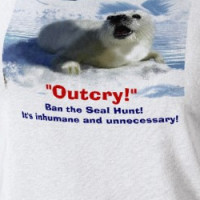 "BAN THE SEAL HUNT!"  Tops, Tees & Hoodies T-shirt
